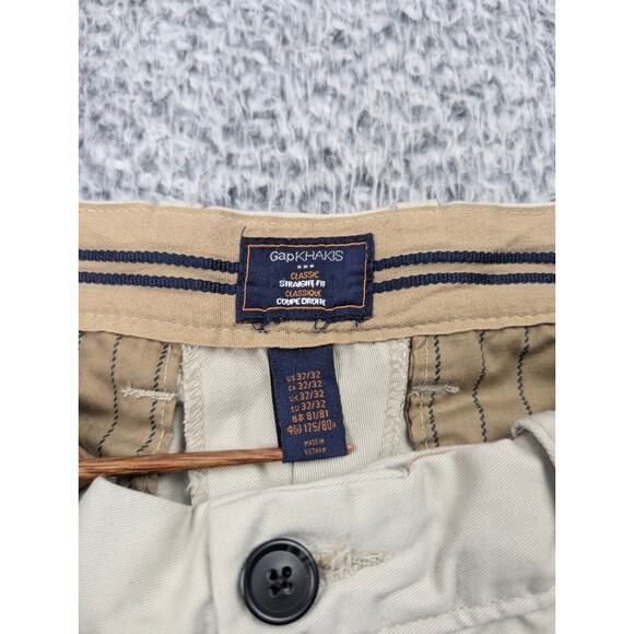 Gap Pants Mens 32X32 Beige Khakis Straight Fit Classiccore Casual Preppy Work - Picture 4 of 10